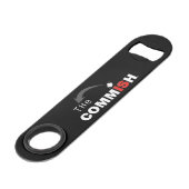 コミッシュボトルオープナー1.5"w x 7"l x .125"h スピード栓抜き (正面アングル)