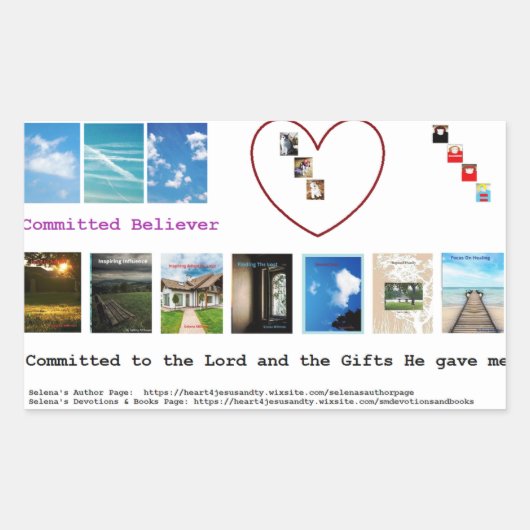 コミットおよびブック 長方形シール (正面)