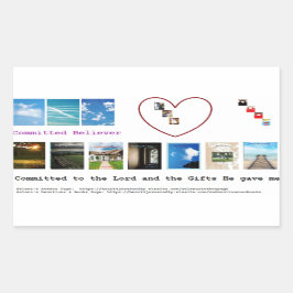 コミットおよびブック 長方形シール