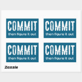 コミットしてから姿する 長方形シール (シート)