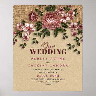 コミットメントワインフローラ結婚レースの証明書 ポスター