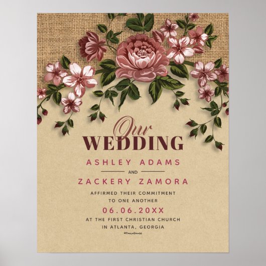 コミットメントワインフローラ結婚レースの証明書 ポスター (正面)