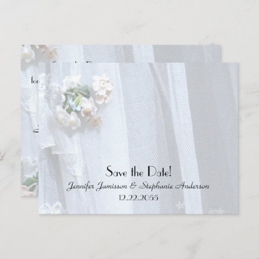 コミットメント式の日付のパーティーの保存 ポストカード (正面/裏面)