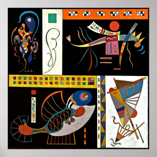 コミュナウテ、カンディンスキーのカラフル作品。 ポスター (正面)