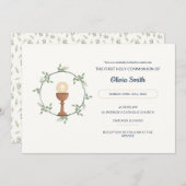 コミュニオエレガントン招待状-フローラリースとアリス 招待状 (正面/裏面)