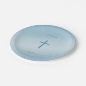 コミュニオンクロスブルーウォーターカラー紙プレート ペーパープレート (アングル)