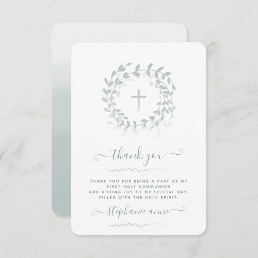 コミュニオンセージリース&クロス 招待状 (正面/裏面)