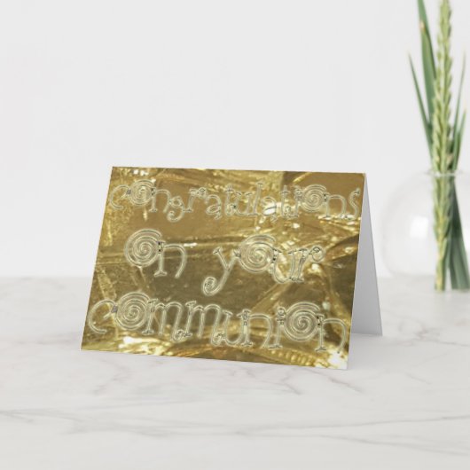 コミュニオンタイポグラフィ金ゴールドグリッター カード (正面)