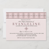 コミュニオンデイピンク招待状 招待状 (正面)