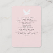 コミュニオンドーブブルネットガール祈りの言葉 名刺 (裏面)