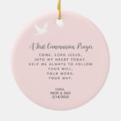 コミュニオンドーブブルネットガール セラミックオーナメント (裏面)