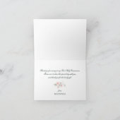 コミュニオンバプテスマありがとうピンクウォーター色フローラ サンキューカード (内部)