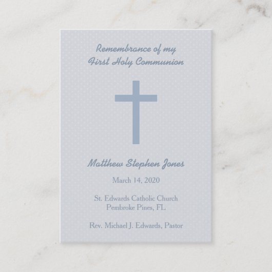 コミュニオンパステルブルークロス 名刺 (正面)