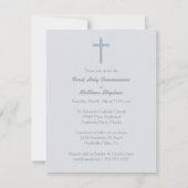 コミュニオンパステルブルークロス 招待状 (正面)