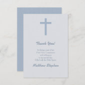 コミュニオンパステルブルークロス 招待状 (正面/裏面)