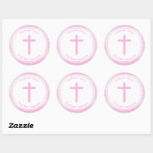 コミュニオンピンクの水彩 ラウンドシール (シート)