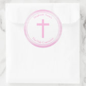 コミュニオンピンクの水彩 ラウンドシール (バッグ)