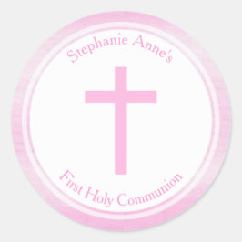 コミュニオンピンクの水彩 ラウンドシール