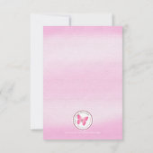 コミュニオンピンクの水彩 招待状 (裏面)