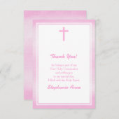 コミュニオンピンクの水彩 招待状 (正面/裏面)