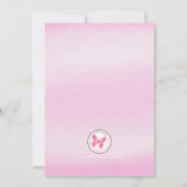 コミュニオンピンクの水彩 招待状 (裏面)