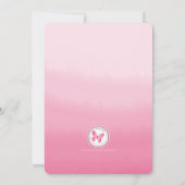 コミュニオンピンクリースとクロス 招待状 (裏面)