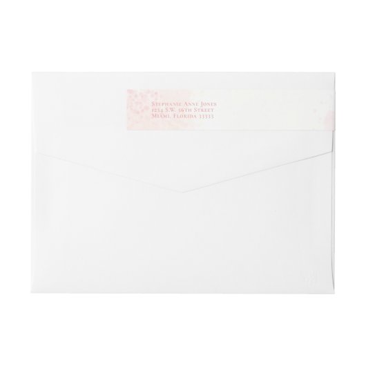 コミュニオンフラワーピンク水彩色 ラップアラウンドラベル (裏面)