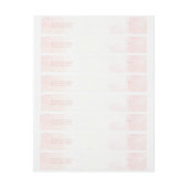 コミュニオンフラワーピンク水彩色 ラップアラウンドラベル (シート)