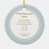 コミュニオンブルーウィズ金ゴールド水玉模様 セラミックオーナメント (裏面)