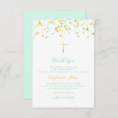 コミュニオンミントと金ゴールド紙吹雪 招待状 (正面/裏面)