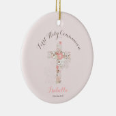 コミュニオン赤面ピンクフローラクロスセラミックオーナメント セラミックオーナメント (右)