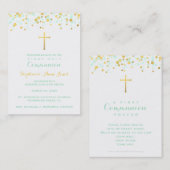 コミュニオン造幣局と金ゴールド紙吹雪 名刺 (正面/裏面)