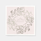 コミュニオン金ゴールドフローラナプキンス スタンダードカクテルナプキン (正面)