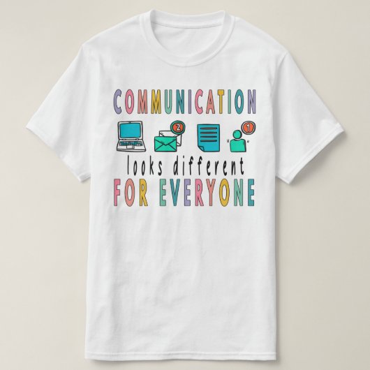 コミュニケーションは人それぞれTシャツ, Tシャツ (デザイン正面)