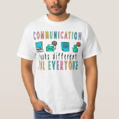 コミュニケーションは人それぞれTシャツ, Tシャツ (正面)