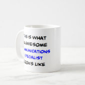 コミュニケーションスペシャリスト素晴らし、 コーヒーマグカップ (正面左)