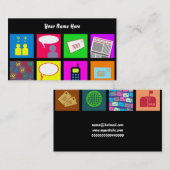 コミュニケーションタイルの壁紙、ここのあなたの名前 名刺 (正面/裏面)