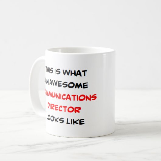 コミュニケーションディレクター素晴らし、 コーヒーマグカップ (正面左)
