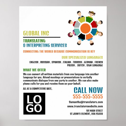 コミュニケーションホイール、トランスレータ、インタープリタ ポスター (正面)