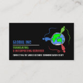 コミュニケーションロゴ、翻訳者、通訳 名刺 (正面)