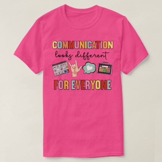コミュニケーション違うは全員を対象にする1 Tシャツ (デザイン正面)