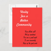 コミュニティのヒーローのはがき ポストカード (正面/裏面)