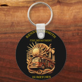 コミュニティの保護消防署バッジ キーホルダー (正面)