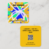 コミュニティアーティストワークショップアートファシリテータカスタムー スクエア名刺 (正面/裏面)