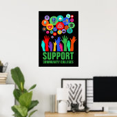 コミュニティカレッジアクセス教育20X28をサポート ポスター (ホームオフィス)