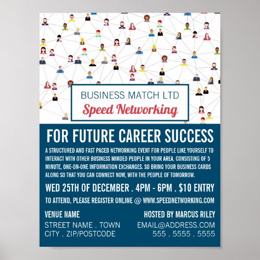 コミュニティデザイン、スピードネットワークイベント広告 ポスター (正面)