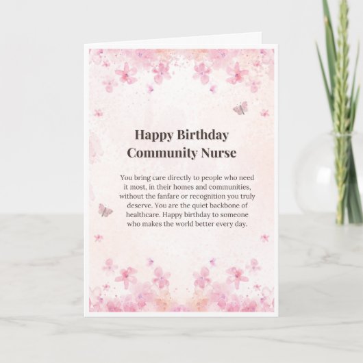 コミュニティナースの誕生日カード — お誕生日おめでとう カード (正面)