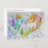 コミュニティハートの色はがき ポストカード (正面/裏面)