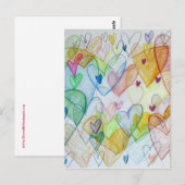 コミュニティハートカラーカスタムアートポストカード ポストカード (正面/裏面)