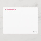 コミュニティハートカラーカスタムアートポストカード ポストカード (裏面)